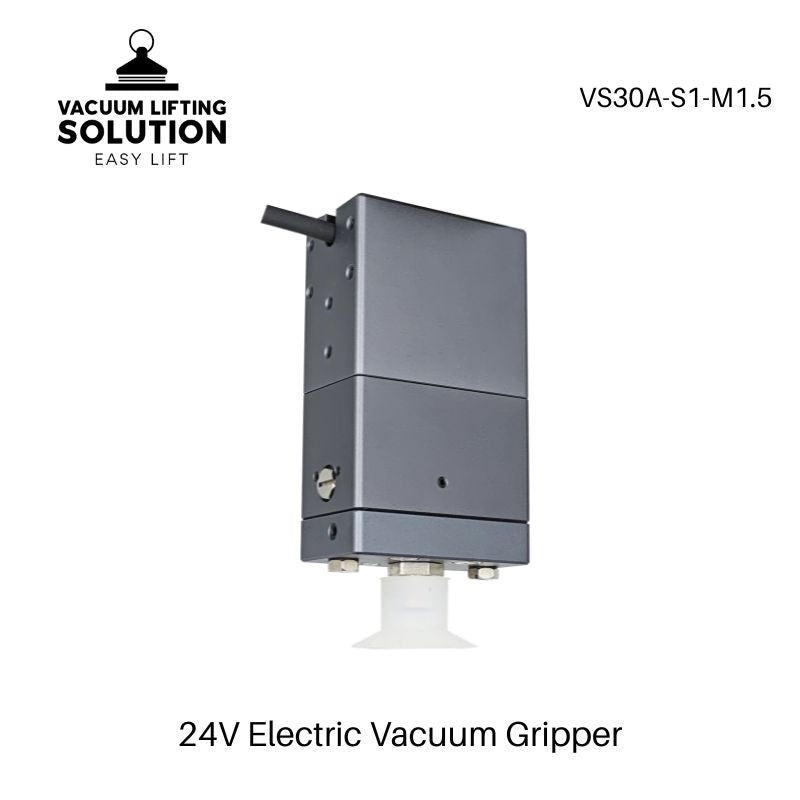 Compact 24V electric vacuum gripper VS30A-S1-M1.5 with integrated suction cup