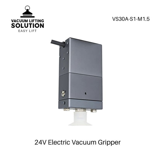 Compact 24V electric vacuum gripper VS30A-S1-M1.5 with integrated suction cup