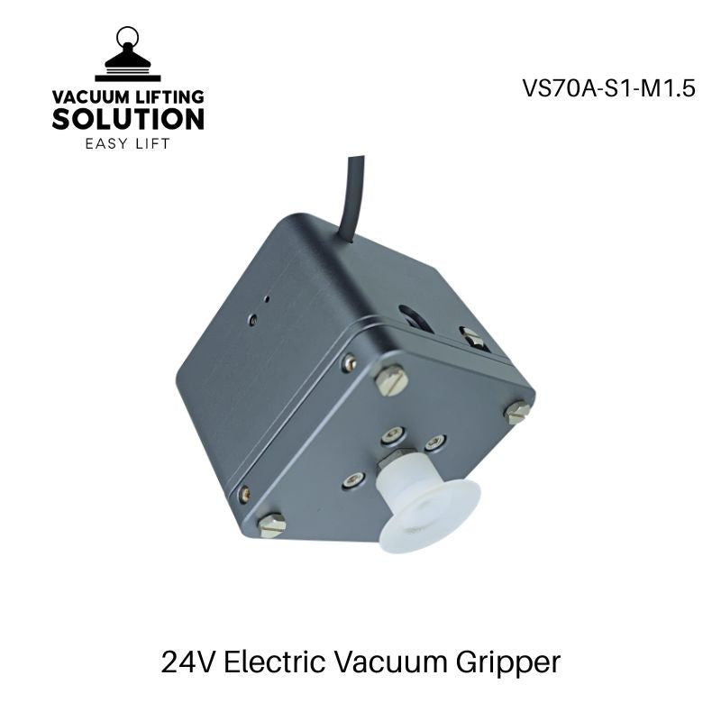 Electric Vacuum Gripper VS70A-S1-M1.5 with built-in vacuum pump for cobots, robotic arms, and automated pick-and-place applications.
