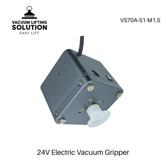 Electric Vacuum Gripper VS70A-S1-M1.5 with built-in vacuum pump for cobots, robotic arms, and automated pick-and-place applications.
