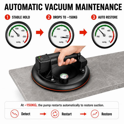 VSL200B automatic vacuum maintenance system with pressure monitoring and pump restart