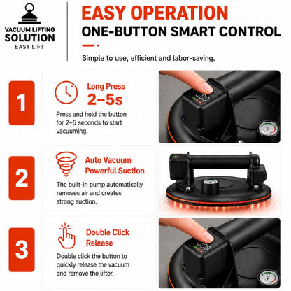 VSL200B one-button operation for vacuum suction and quick release